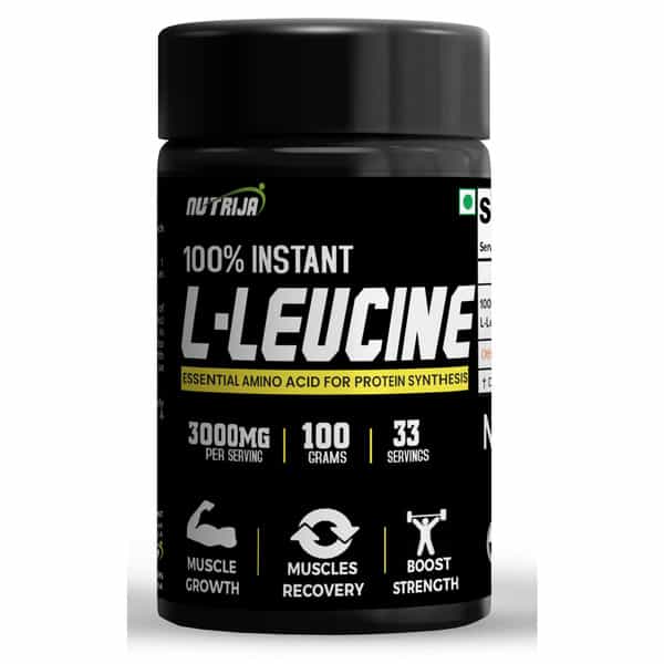 Nutrija Instant L-Leucine Powder -100% Pure & Usp Grade (100 Grams)
