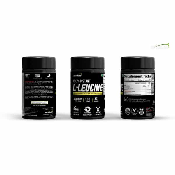Nutrija Instant L-Leucine Powder -100% Pure & Usp Grade (100 Grams)