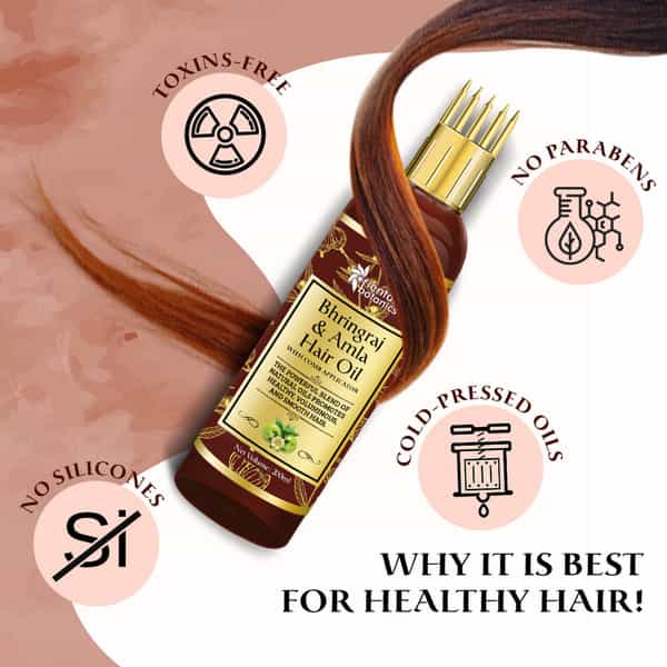 Oriental Botanics Bhringraj & Amla Hair Oil With Comb Applicator 200Ml