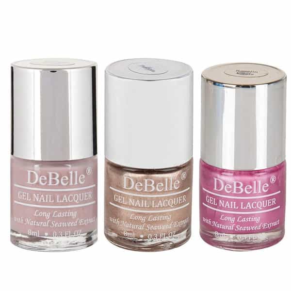 Debelle Gel Nail Polish Combo Set Of 3 Vintage Frost [Pastel Purple] | Pandora - 24 Ml (8 Ml Each)