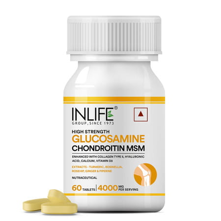 Inlife Glucosamine Tablets For Joints | Knee Bone Cartilage Supplement - 60 Tablets
