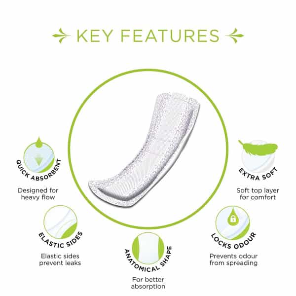 Pee Safe Disposable Maternity Pad Bladder Control Pad Incontinence Pad (Extra Long (8 Pads))