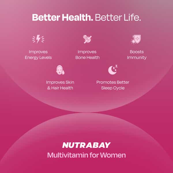Nutrabay Pro Active Multivitamin For Women - Iron | Multivitamins And Multiminerals - 30 Veg Tablets