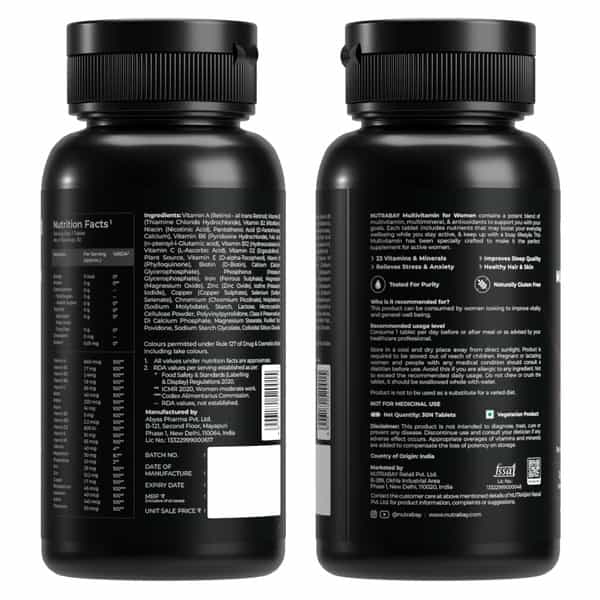 Nutrabay Pro Active Multivitamin For Women - Iron | Multivitamins And Multiminerals - 30 Veg Tablets