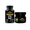 Fij Ayurveda Shilajit 60 Capsule With Raw Shilajit/Shilajeet Resin - 20gm (Combo Pack)