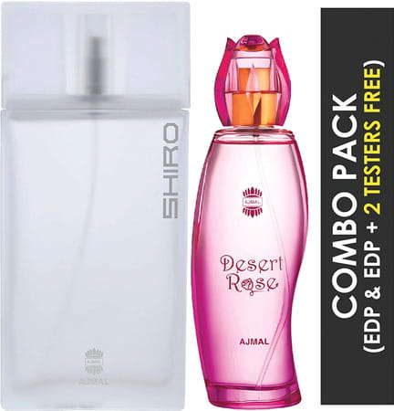 Ajmal Shiro Edp 90ml Perfume For Men And Desert Rose Edp 100ml Perfume For Women