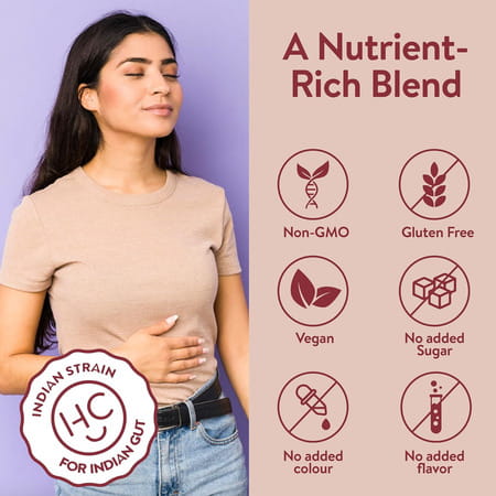 Velbiom Happy Cultures Well Bowel-Ed Unique Blend 5 Digestive Fiber Probiotics| Sachets (15 No)