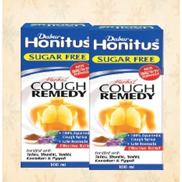 Dabur Honitus Herbal Cough Remedy Sugar Free Pack Of 2