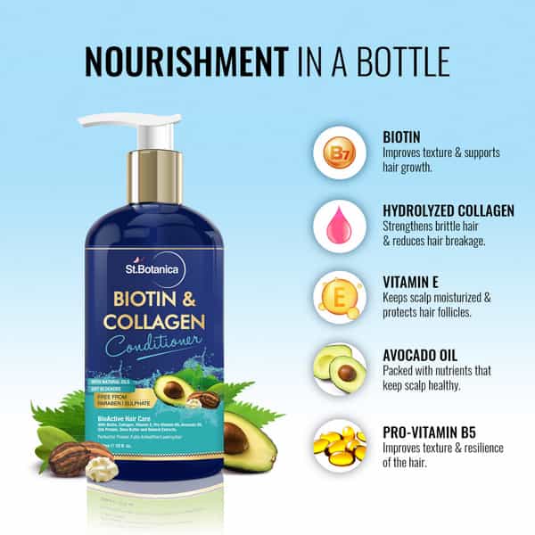 St.botanica Biotin & Collagen Hair Conditioner - 300 Ml