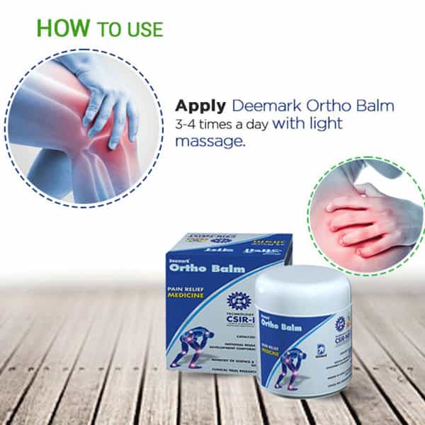 Deemark Ortho Balm | Ayurvedic Balm For Joint Pain Muscle Pain Osteoarthritis 50G Pack Of 4