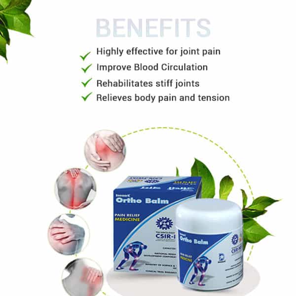 Deemark Ortho Balm | Ayurvedic Balm For Joint Pain Muscle Pain Osteoarthritis 50G Pack Of 4
