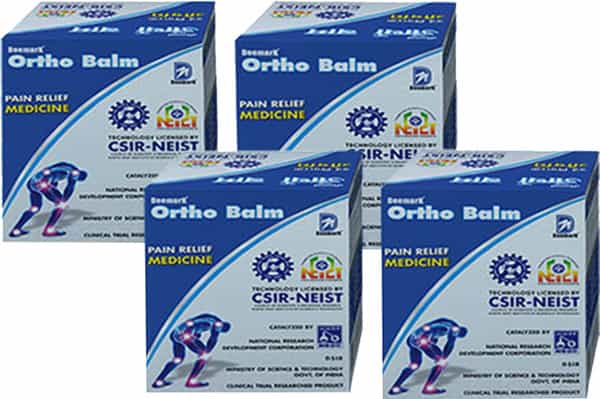 Deemark Ortho Balm | Ayurvedic Balm For Joint Pain Muscle Pain Osteoarthritis 50G Pack Of 4