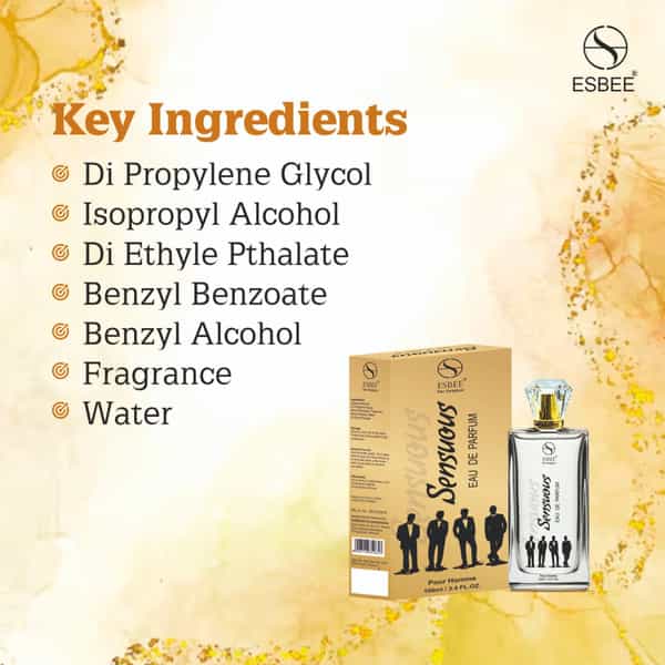 Esbee Sensuous Eau De Parfum For Men | Long Lasting Perfume | Confidence & Attractiveness - 100Ml