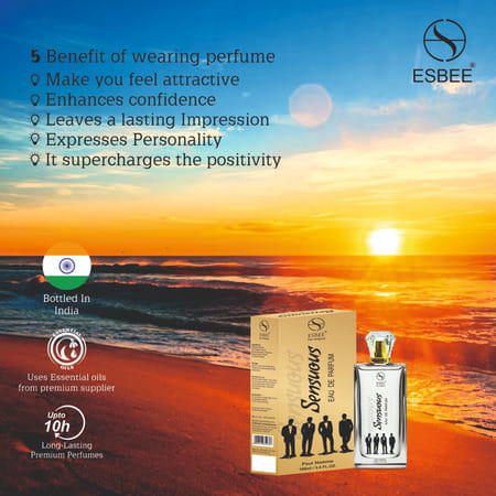 Esbee Sensuous Eau De Parfum For Men | Long Lasting Perfume | Confidence & Attractiveness - 100ml