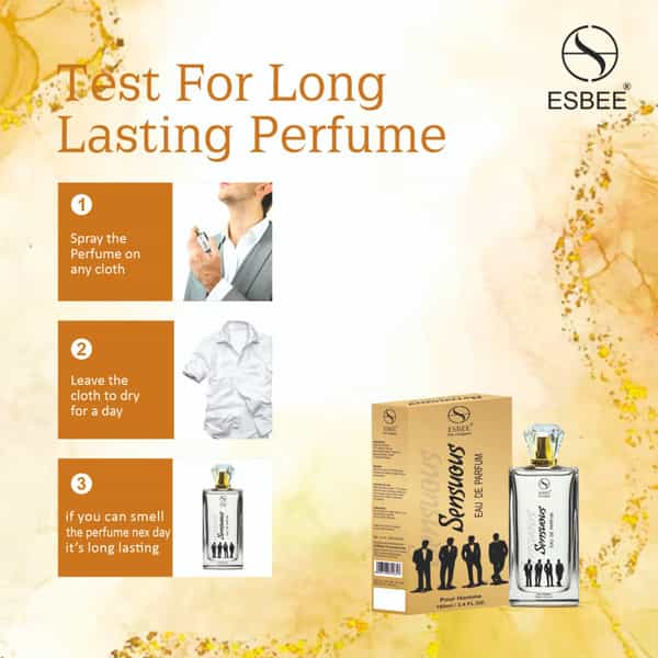 Esbee Sensuous Eau De Parfum For Men | Long Lasting Perfume | Confidence & Attractiveness - 100Ml
