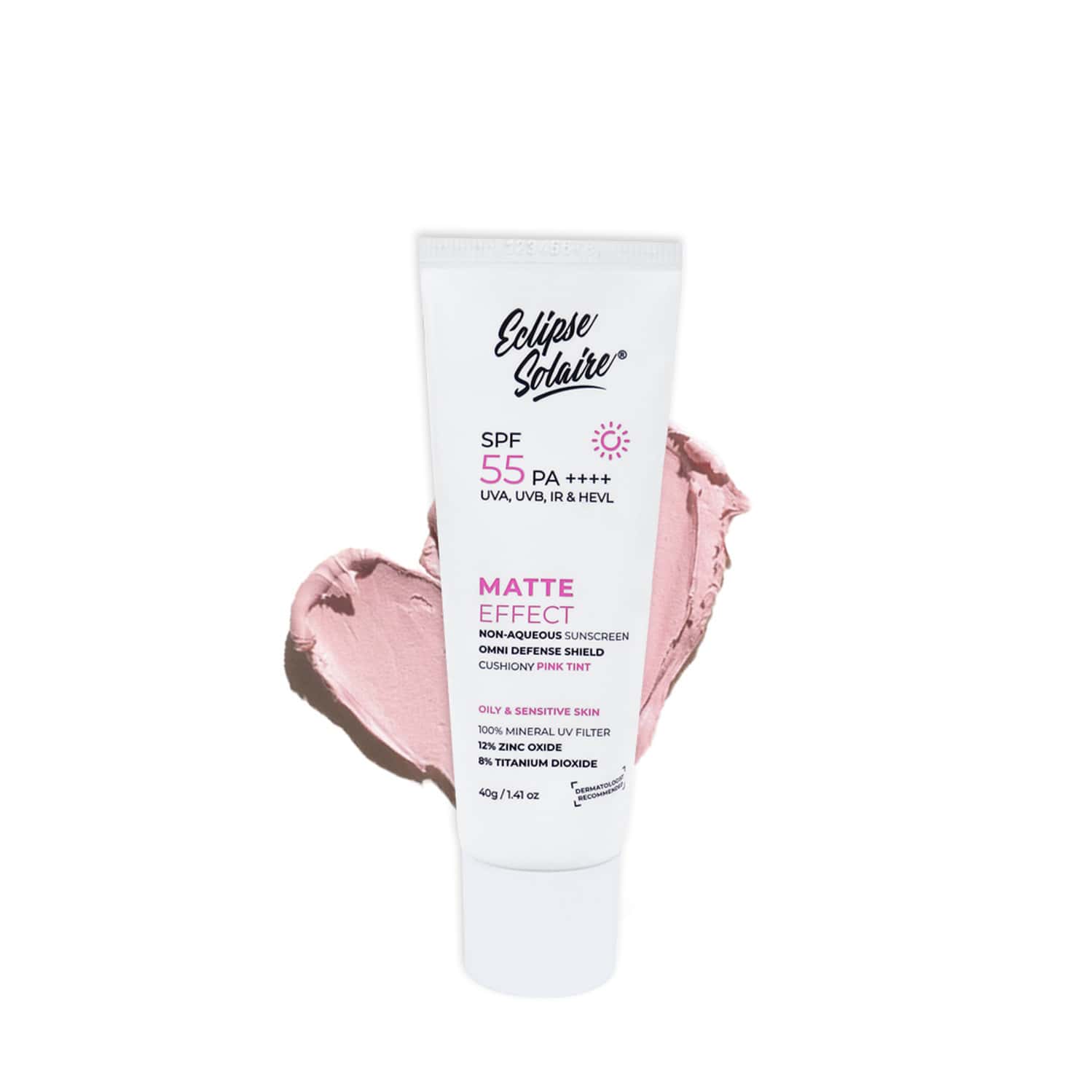 Eclipse Solaire Matte Effect Sunscreen Spf 55 Pa++++ | Acne Prone Oily & Sensitive Skin - 40gm