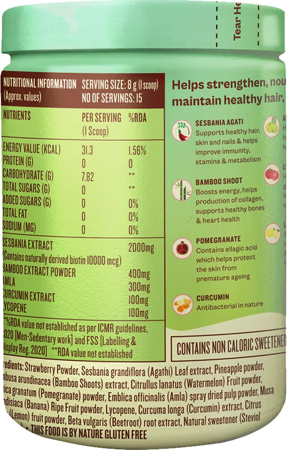 Origin Nutrition 100% Natural Vegan Plant Biotin Powder For Stronger Hair Nail 15 Servings 120g