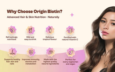 Origin Nutrition 100% Natural Vegan Plant Biotin Powder For Stronger Hair Nail 15 Servings 120g