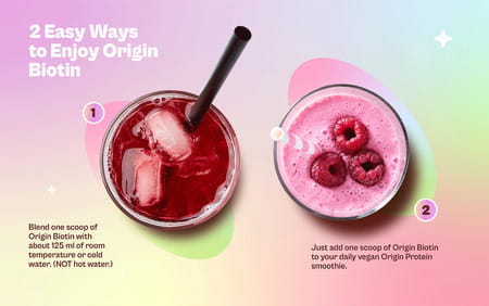 Origin Nutrition 100% Natural Vegan Plant Biotin Powder For Stronger Hair Nail 15 Servings 120g