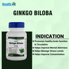 Healthvit Ginkgo Biloba ( Supports Memory Focus & Clarity ) - 60mg - 60 Capsules