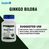 Healthvit Ginkgo Biloba ( Supports Memory Focus & Clarity ) - 60mg - 60 Capsules