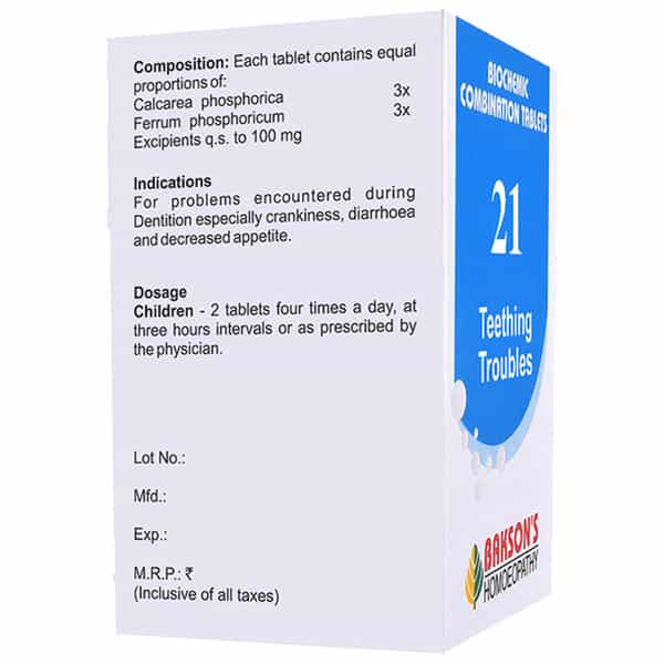 Baksons Homoeopathy Biocombination 21 Tablet 250 No's