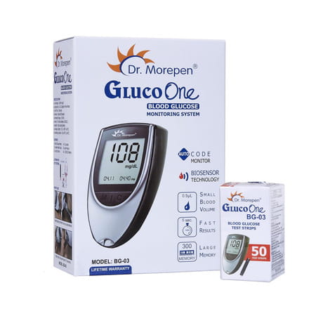 Dr. Morepen Bg-03 Glucometer Kit (With 50 Strips)
