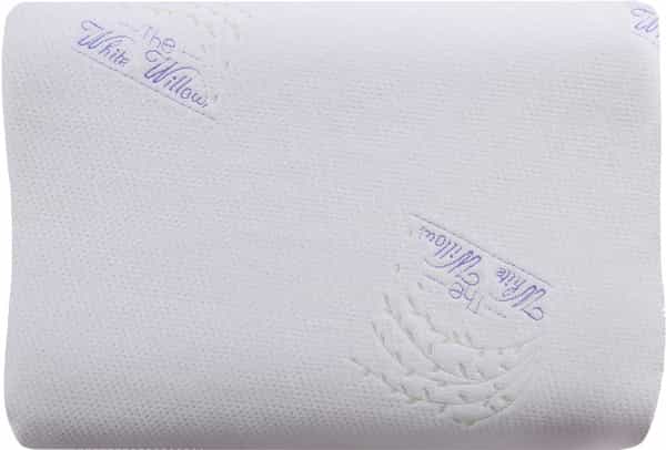 The White Willow Cervical Orthopedic Memory Foam Standard Size Neck Support Bed Pillow Multi