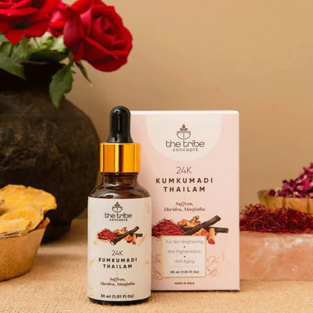 The Tribe Concepts 24k Kumkumadi Thailam Oil -30 Ml