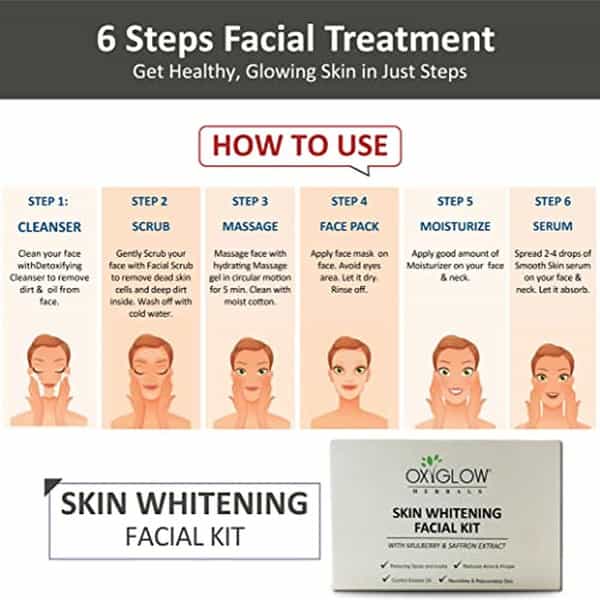 Oxyglow Herbals Skin Whitening Facial Kit 60 Grams (Pack Of 1)