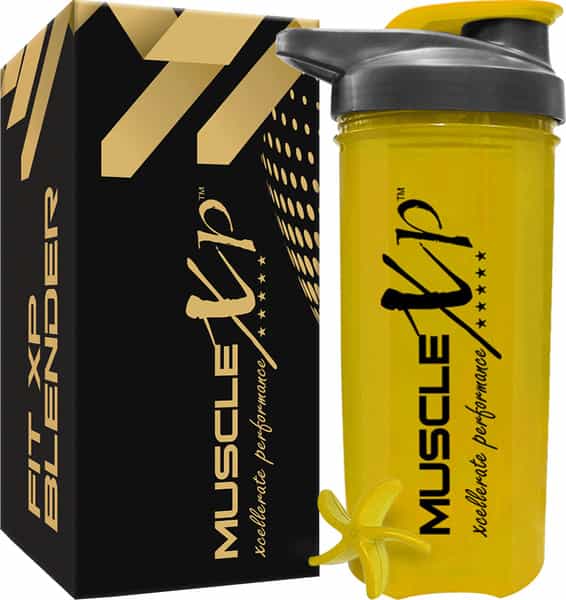 Musclexp Gym Shaker Fit Xp Guarantee Shaker700 Ml For Protein Bpa Free Material Bottle (Yellow)