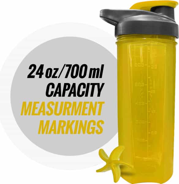 Musclexp Gym Shaker Fit Xp Guarantee Shaker700 Ml For Protein Bpa Free Material Bottle (Yellow)