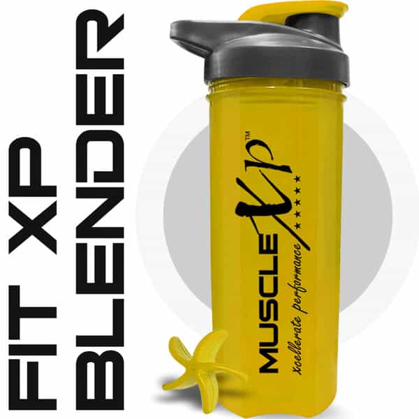 Musclexp Gym Shaker Fit Xp Guarantee Shaker700 Ml For Protein Bpa Free Material Bottle (Yellow)