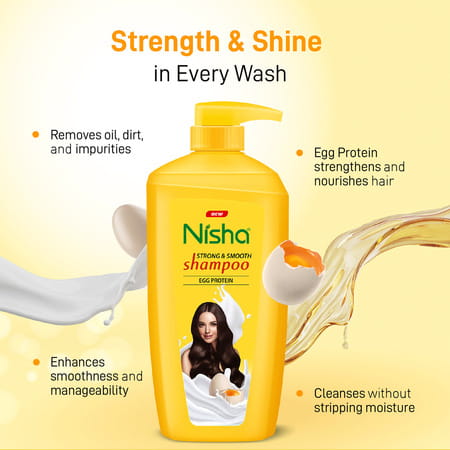 Nisha Egg Protein Shampoo For Strong & Smooth Hair 650ml