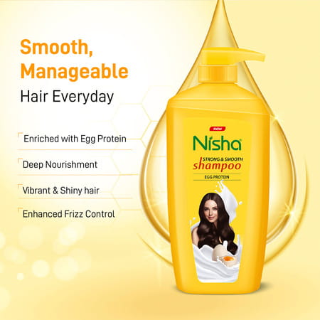 Nisha Egg Protein Shampoo For Strong & Smooth Hair 650ml