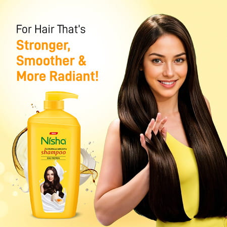 Nisha Egg Protein Shampoo For Strong & Smooth Hair 650ml