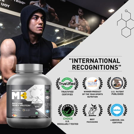 Muscleblaze Biozyme Whey Protein | Blend Of Whey Isolate & Concentrate (Magical Mango | 2 Kg)