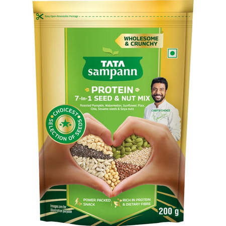 Tata Sampann Protein 7-In-1 Seed & Nut Mix| Power Packed & Crunchy Snack| 200g