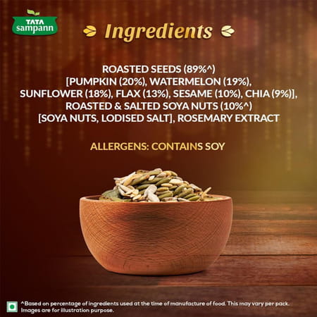 Tata Sampann Protein 7-In-1 Seed & Nut Mix| Power Packed & Crunchy Snack| 200g