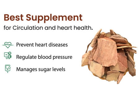 Vedikroots Arjuna 60 Capsules 450 Mg 100% Organic | Terminalia Arjuna | For Healthy Heart