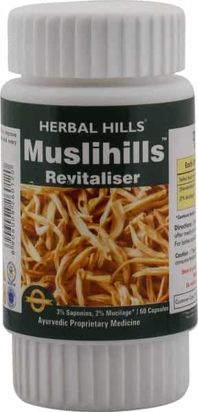 Herbal Hills Muslihills 60 Capsules (Pack Of 2) | Musli Capsule