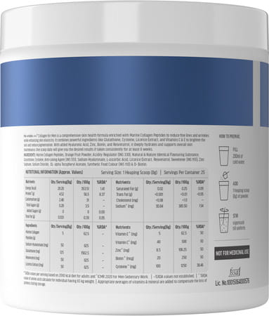 Healthkart Hk Marine Collagen Men (Orange| 200g) + Sipper
