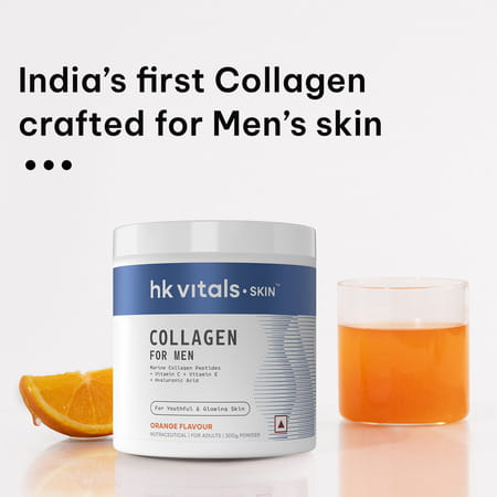 Healthkart Hk Marine Collagen Men (Orange| 200g) + Sipper