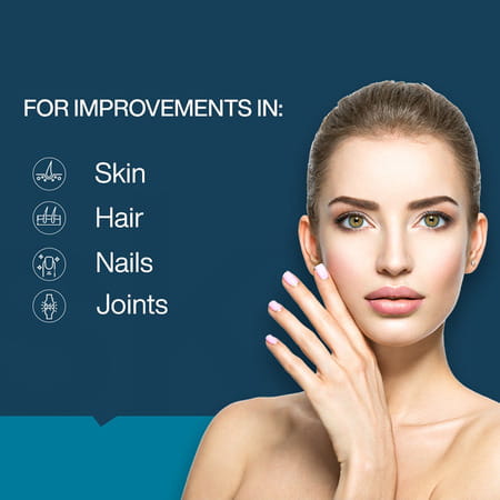 Myfitfuel Hydrolyzed Marine Collagen +Glucosamine | Hyaluronic | Biotin | Vitamin C (400gm | Orange)