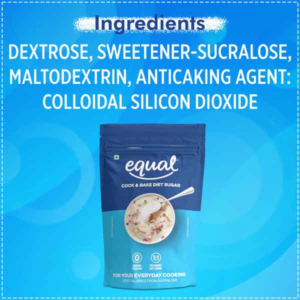 Equal Cook And Bake Diet Sugar Sugar Free Zero Calorie Cook & Bake 500G Powder Pouch Pack Of 1