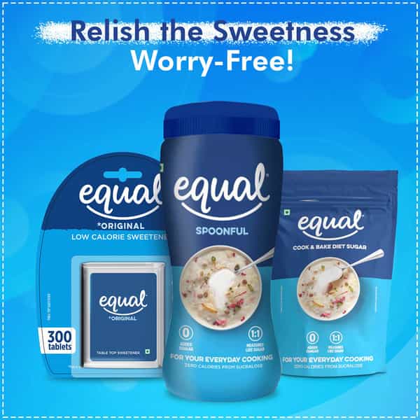 Equal Cook And Bake Diet Sugar Sugar Free Zero Calorie Cook & Bake 500G Powder Pouch Pack Of 1
