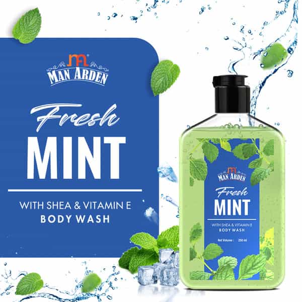 Man Arden Fresh Mint Luxury Body Wash Infused With Shea Butter & Vitamin E 250Ml