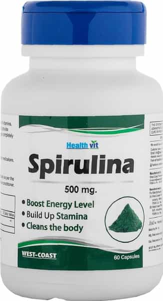 Healthvit Spirulina Superfood 500 Mg -60 Capsules