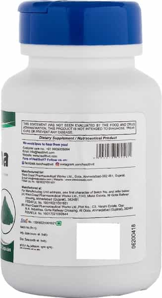 Healthvit Spirulina Superfood 500 Mg -60 Capsules
