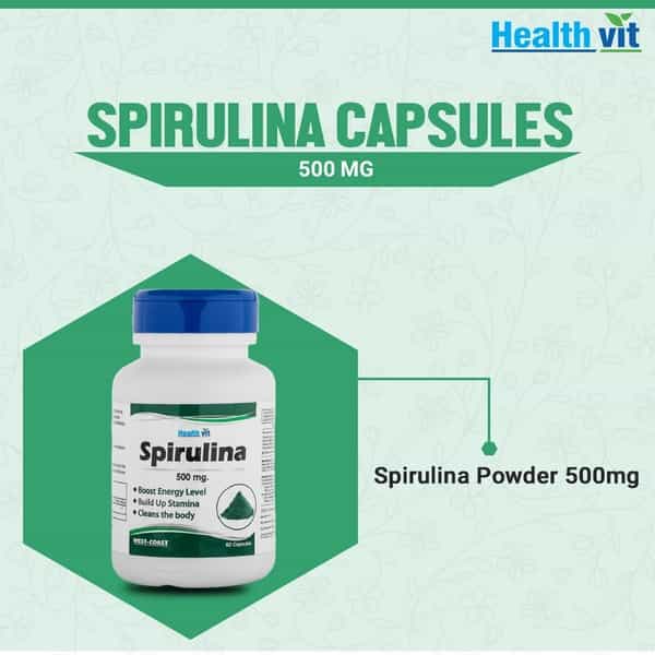 Healthvit Spirulina Superfood 500 Mg -60 Capsules